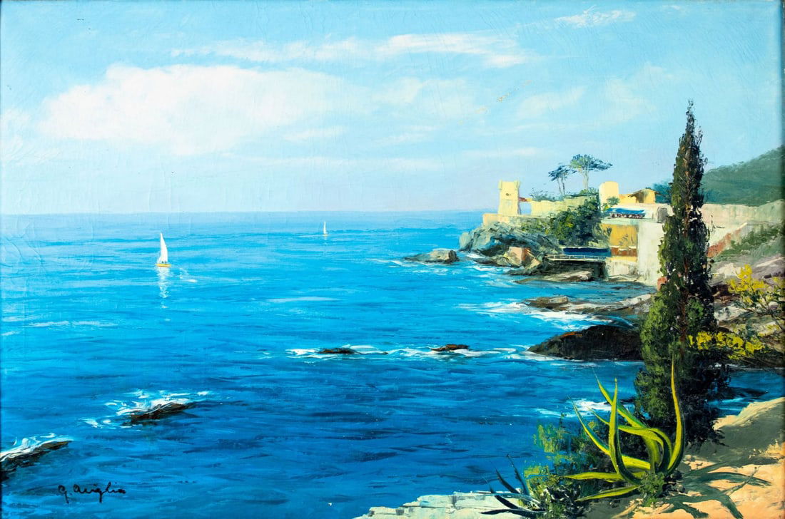 Giuseppe Arigliano (Italy,1917-1999) oil painting (1 of 12)