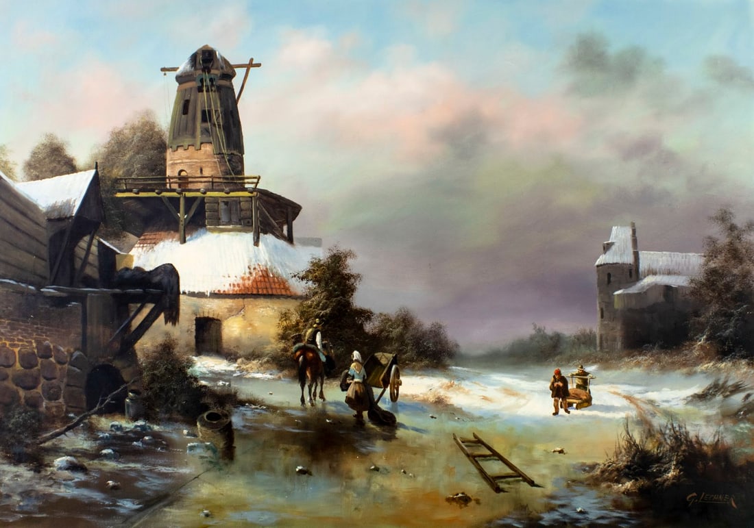 G Lechner (German,20C) oil painting (1 of 13)