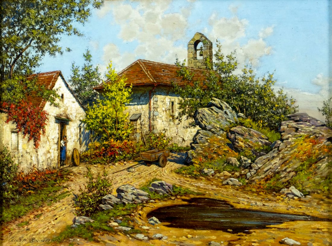 Gustav Brauner (Czech,1880-1966) oil painting antique (1 of 13)