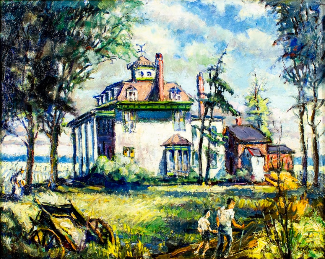 M Peterson (US,20C) oil painting (1 of 12)