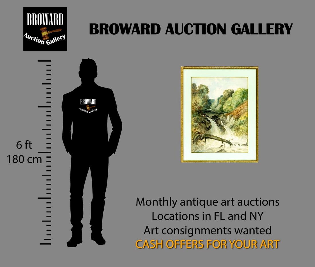 ATTR Frederick Davis (UK,1853-1892) watercolor painting antique - 2