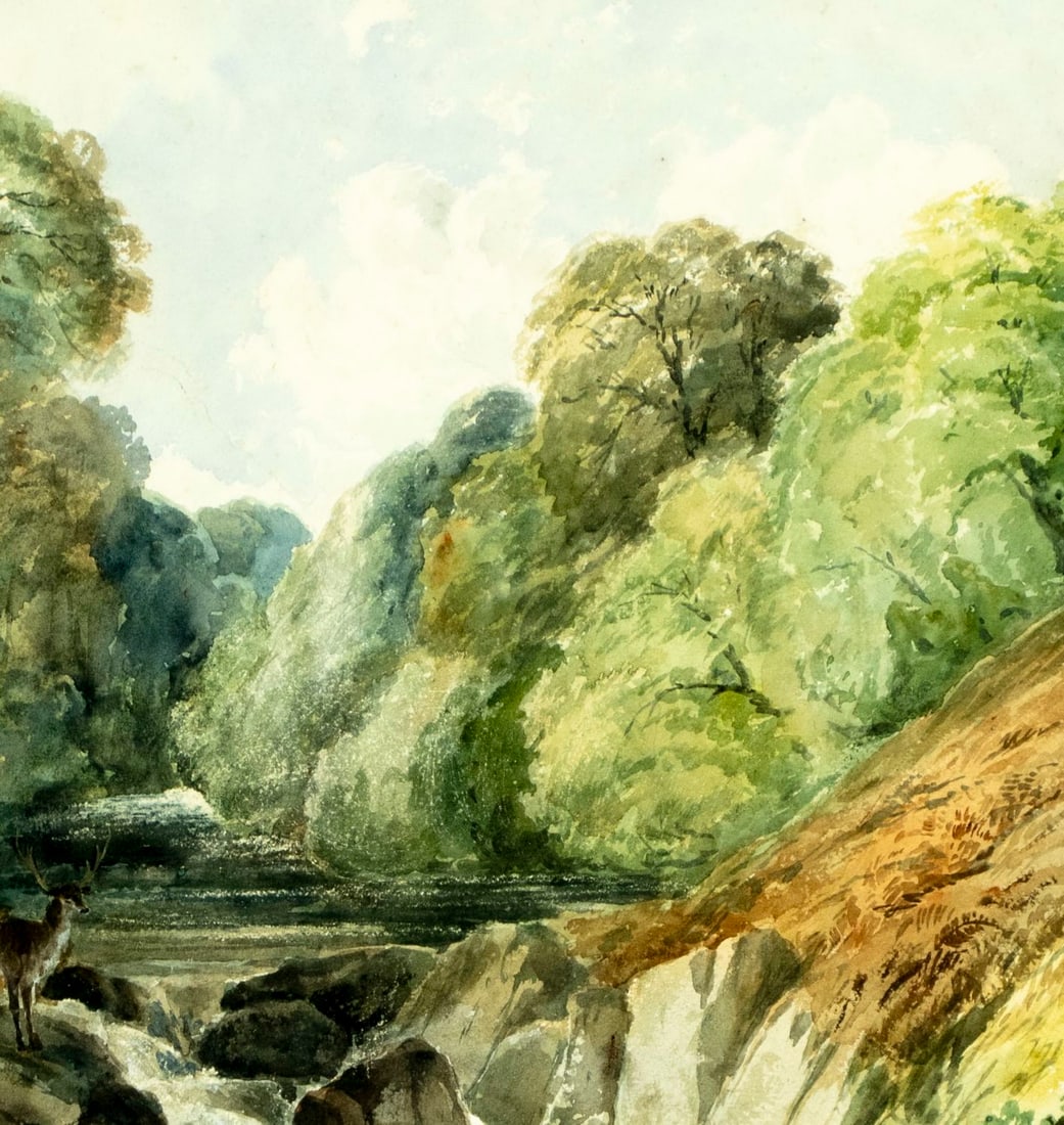 ATTR Frederick Davis (UK,1853-1892) watercolor painting antique - 6