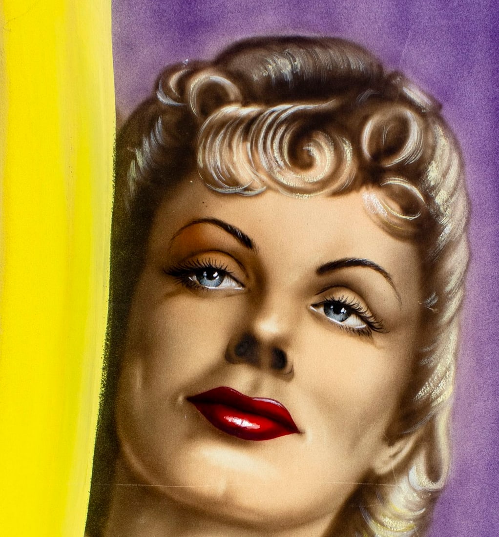 Russell Hill (US,20C) gouache painting antique - 6