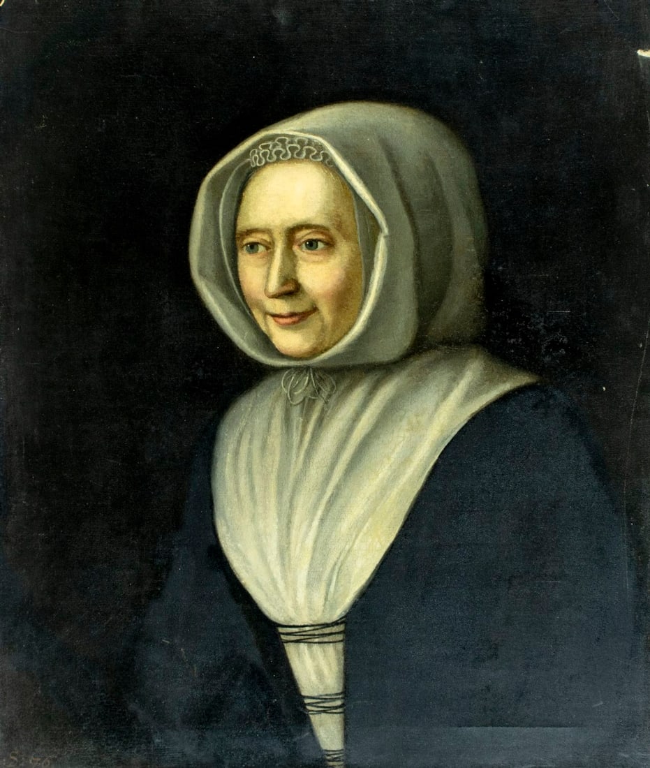 Antique 19C American oil painting signed (1 of 12)