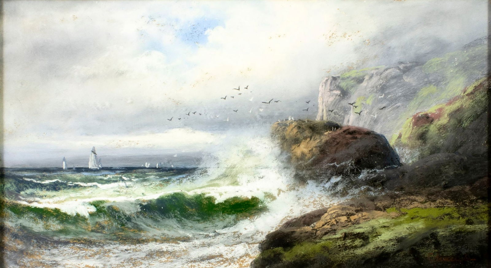 William Henry Chandler (NY,NJ,1854-1928) pastel painting antique (1 of 13)