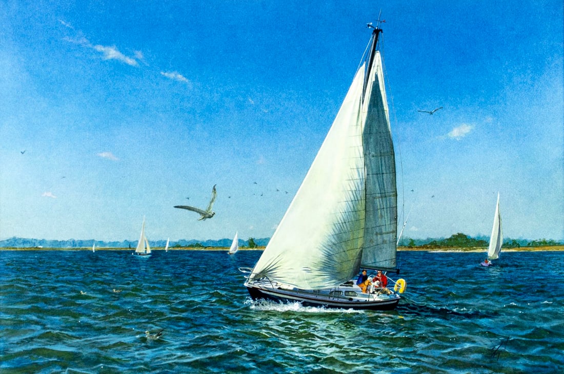 Vintage 20C American watercolor painting (1 of 12)