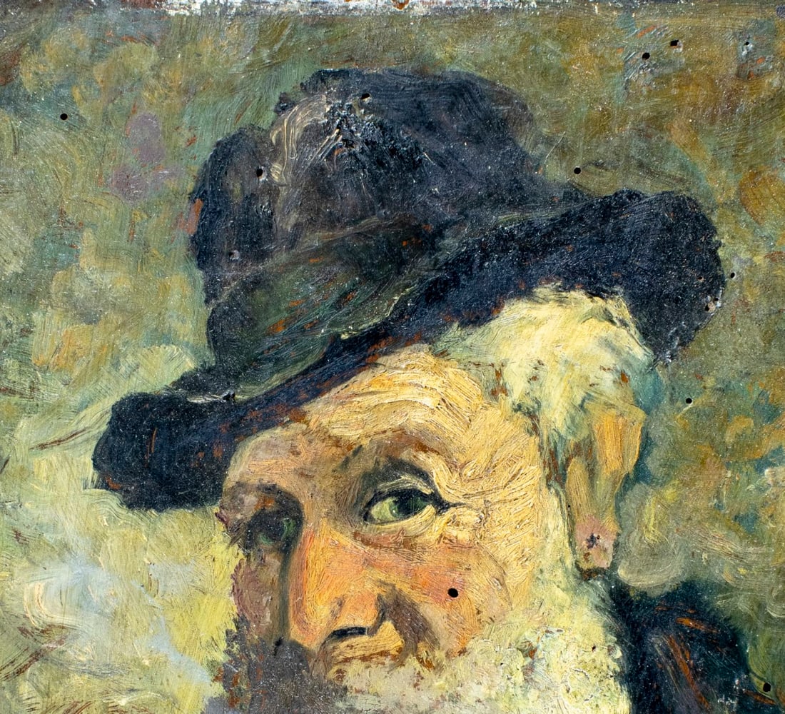 Antique early 20C European oil painting signed - 6