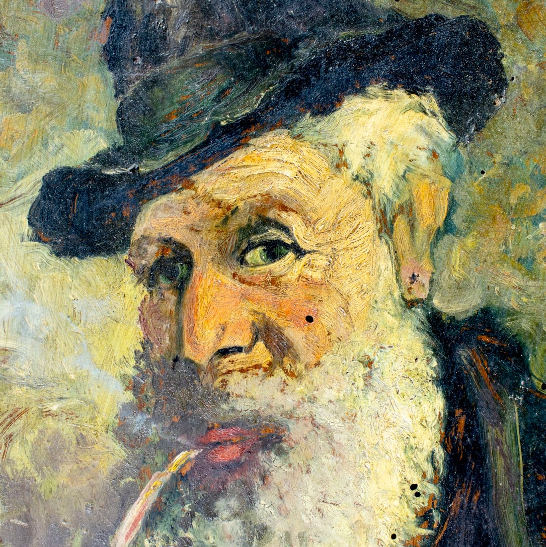 Antique early 20C European oil painting signed - 8