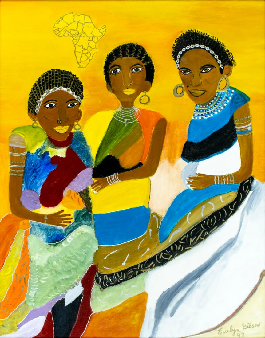 Evelyn Gibson (GA,1944-?) oil painting (1 of 14)