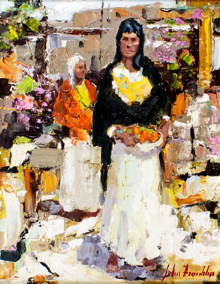 John Franklin (AZ,NM,CA,NE,1925-2010) oil painting (1 of 13)