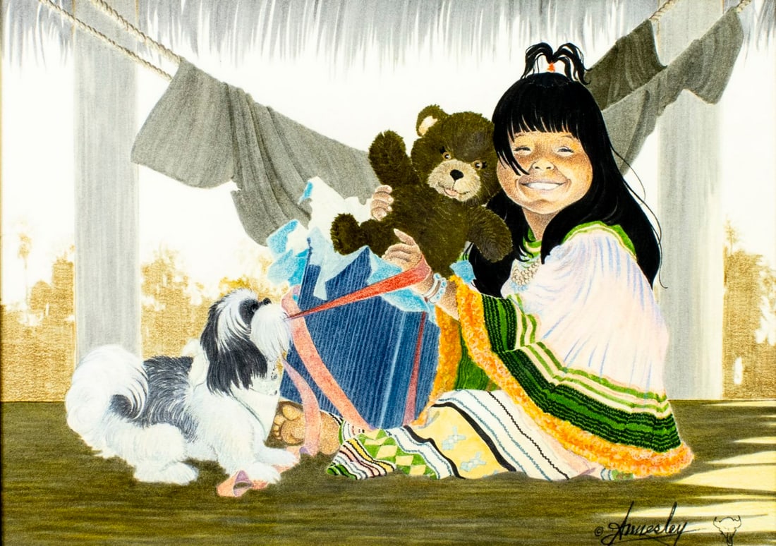 Robert Annesley (TX,OK,1943-2018) watercolor painting (1 of 12)