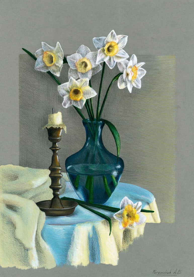 Anastasia Ferenchuk (Ukraine,20/21C) mixed media painting (1 of 13)