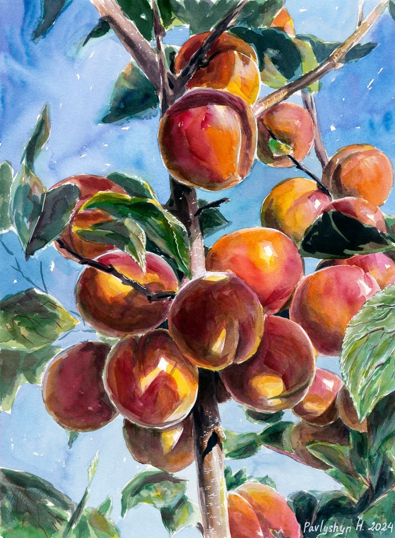 Hanna Pavlishin (Ukraine,20/21C) watercolor painting (1 of 12)