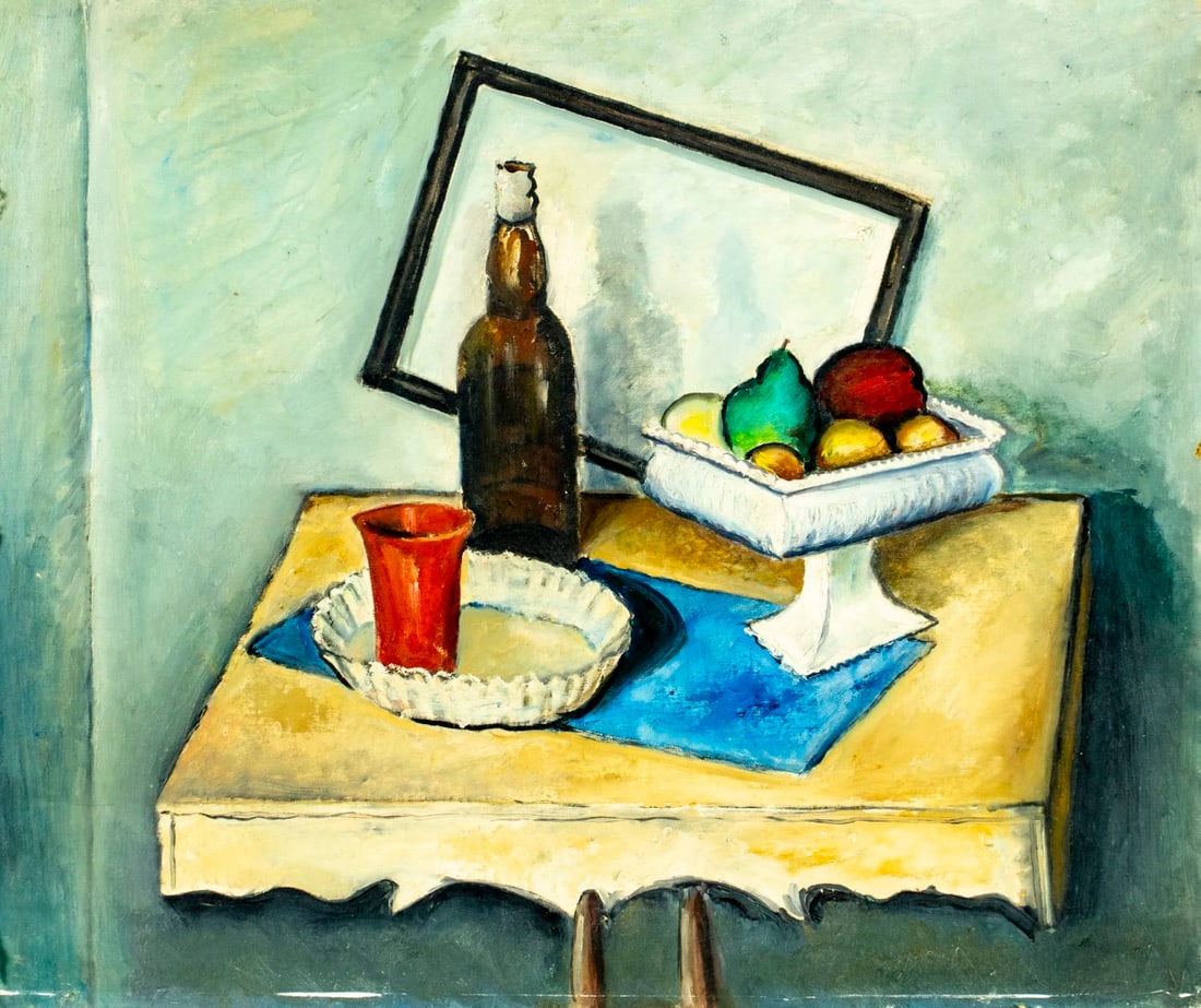 Vintage mid 20C American oil painting (1 of 12)