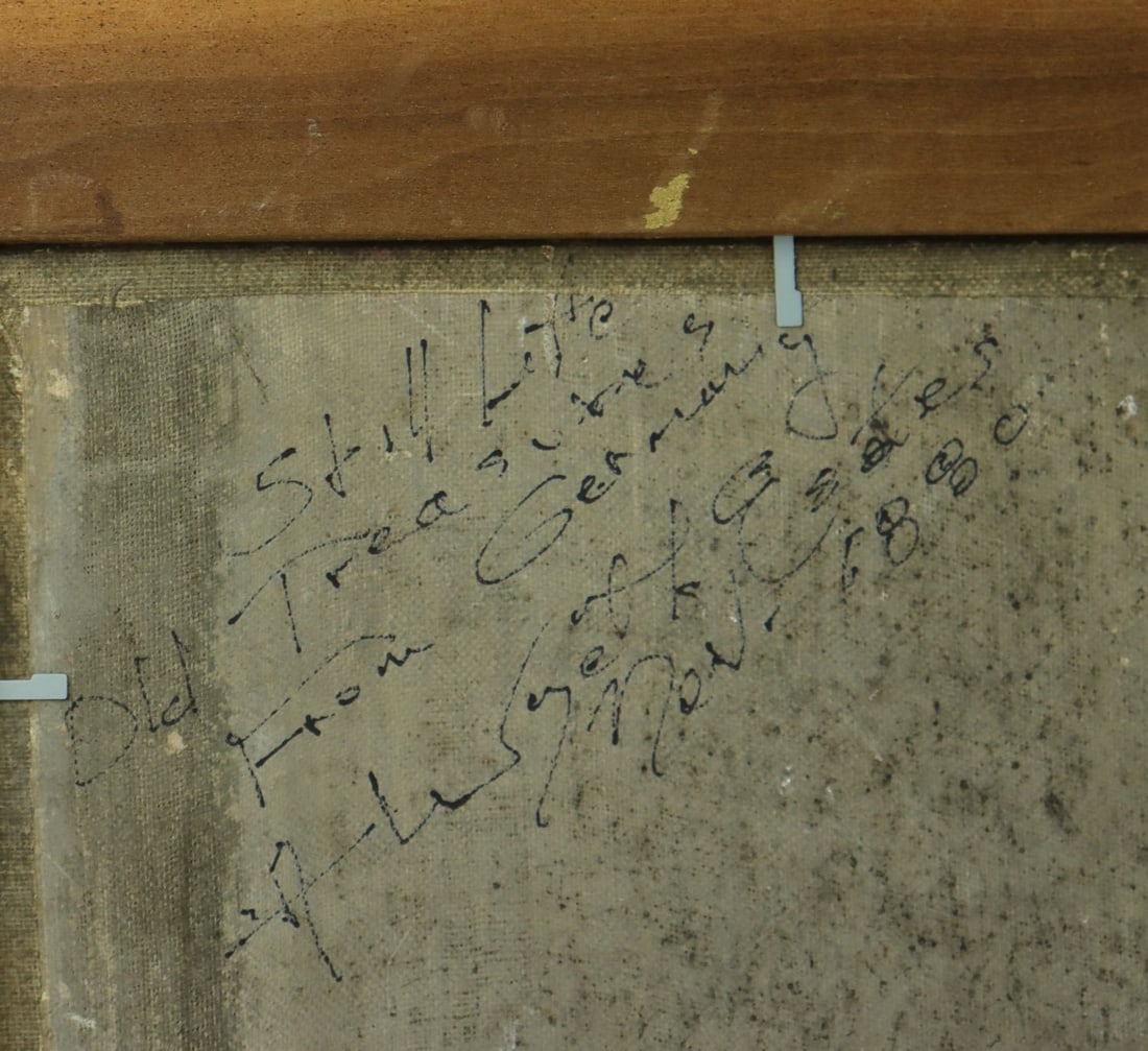 Antique 19C American oil painting - 13