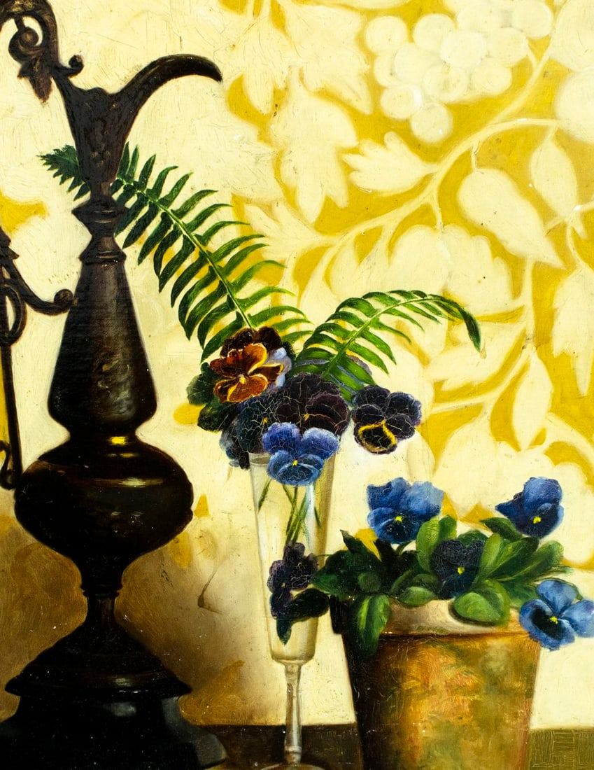 Antique 19C American oil painting - 4