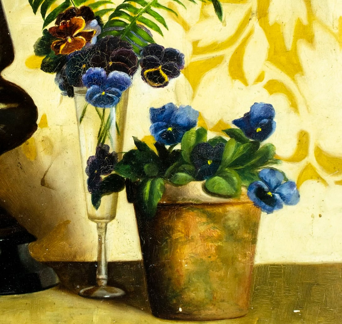 Antique 19C American oil painting - 6