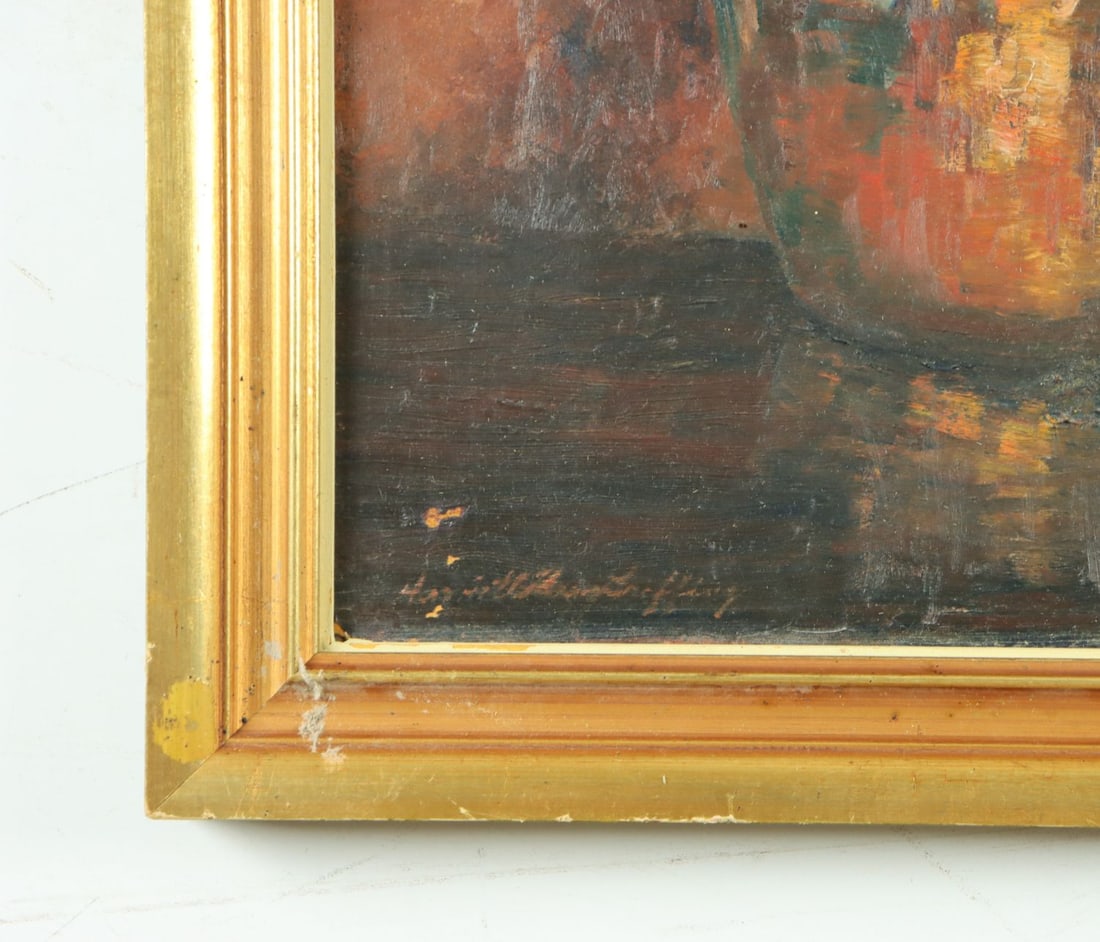 Vintage mid 20C American oil painting signed - 10