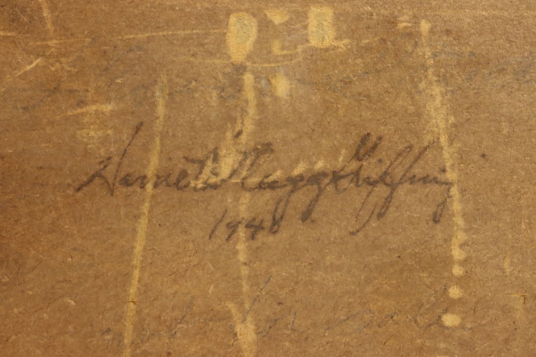 Vintage mid 20C American oil painting signed - 14