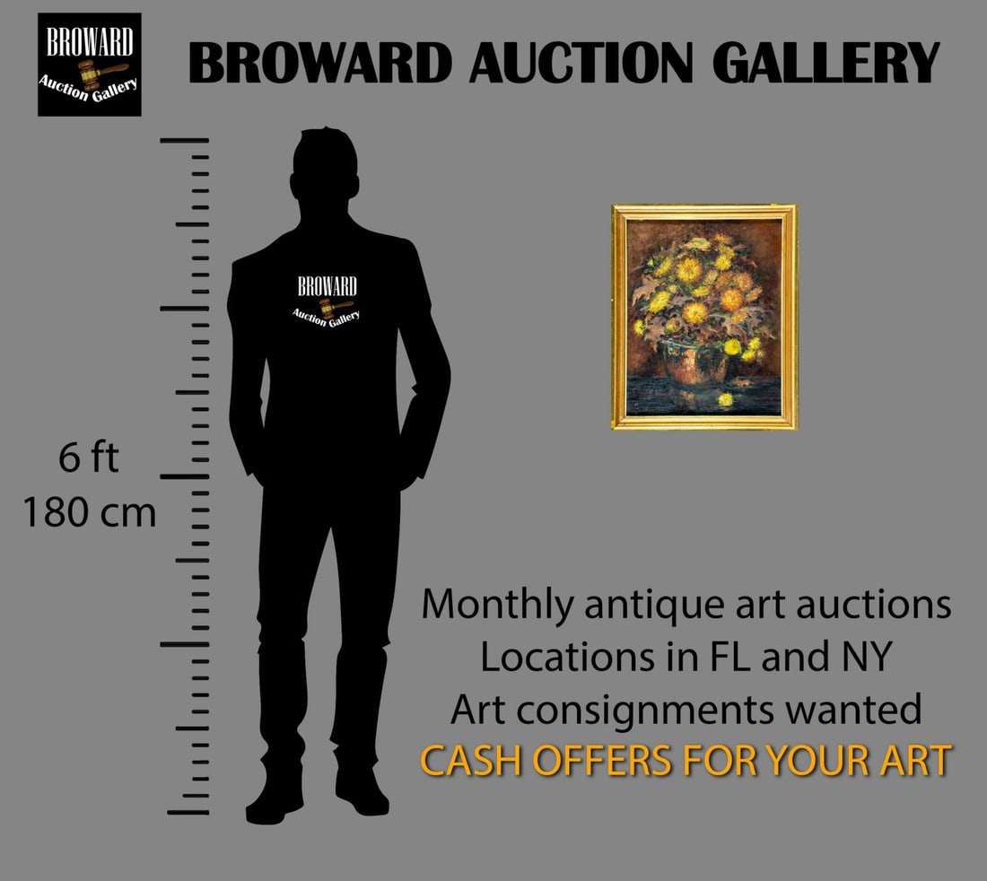 Vintage mid 20C American oil painting signed - 2