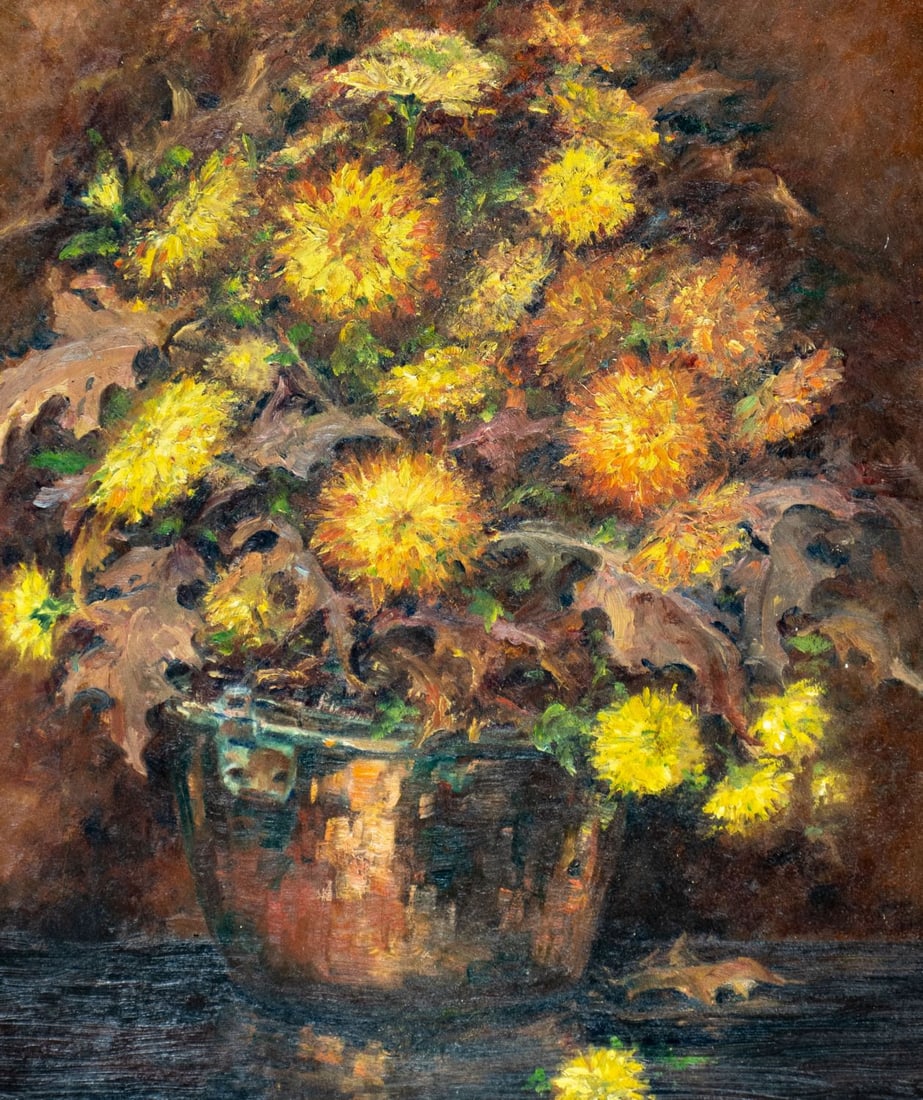 Vintage mid 20C American oil painting signed - 5