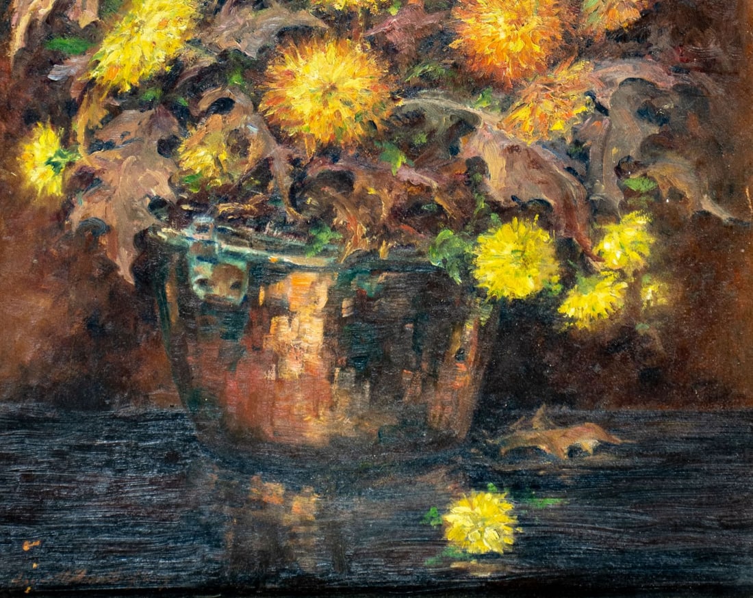 Vintage mid 20C American oil painting signed - 7