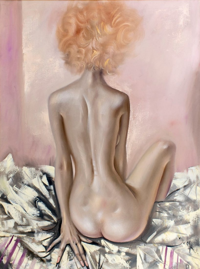 Igor Pantuhoff (NY,Russia,1911-1972) oil painting: ARTIST: Igor Pantuhoff (New York, Russian, 1911 - 1972) TITLE: Seated Nude MEDIUM: oil on canvas CONDITION: Very good. No visible inpaint under UV light. ART SI