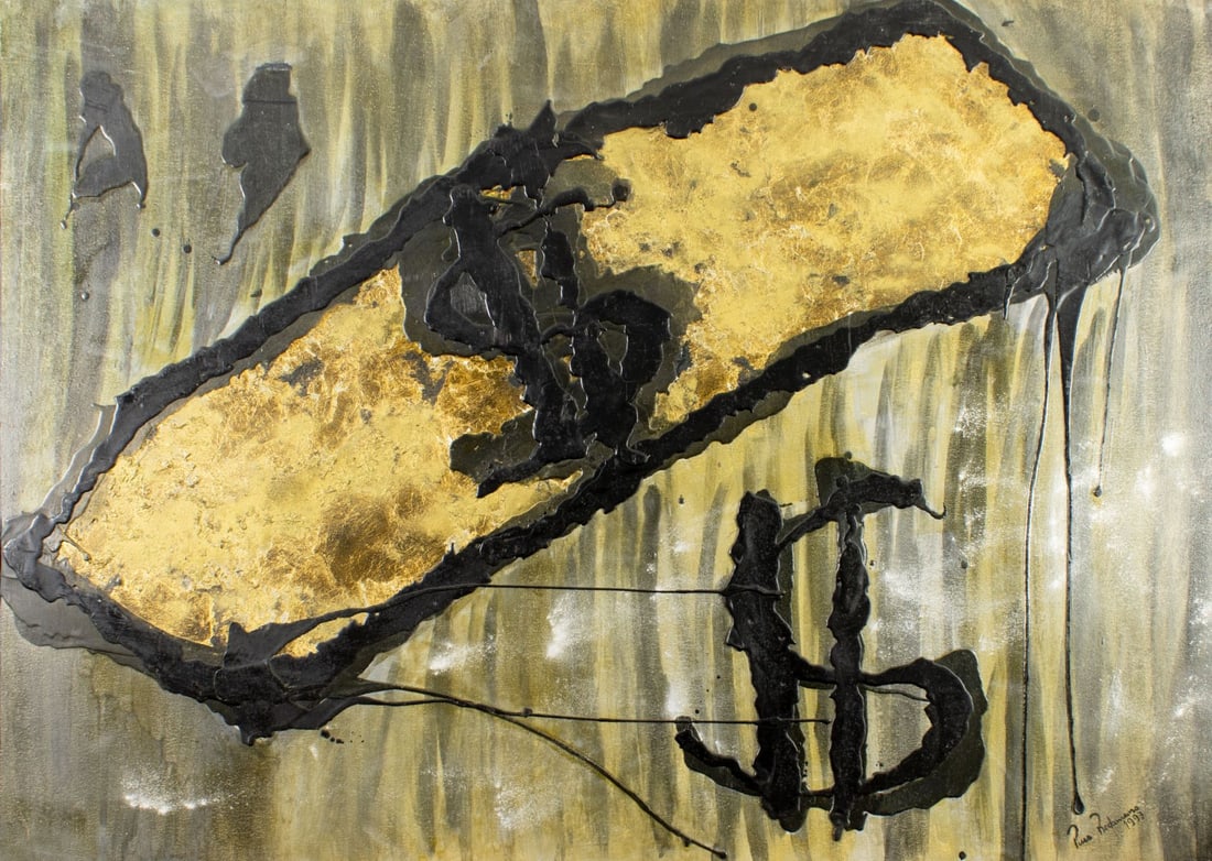 Pios Rodaman (FL,Brazil,b 1953) mixed media painting (1 of 14)