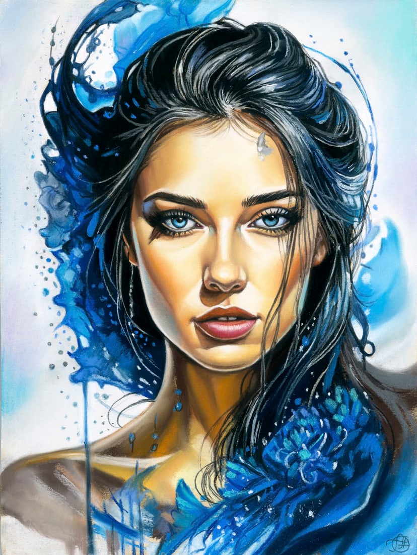 Oleksandr Achkasov (Ukraine,b 1965) pastel painting (1 of 12)