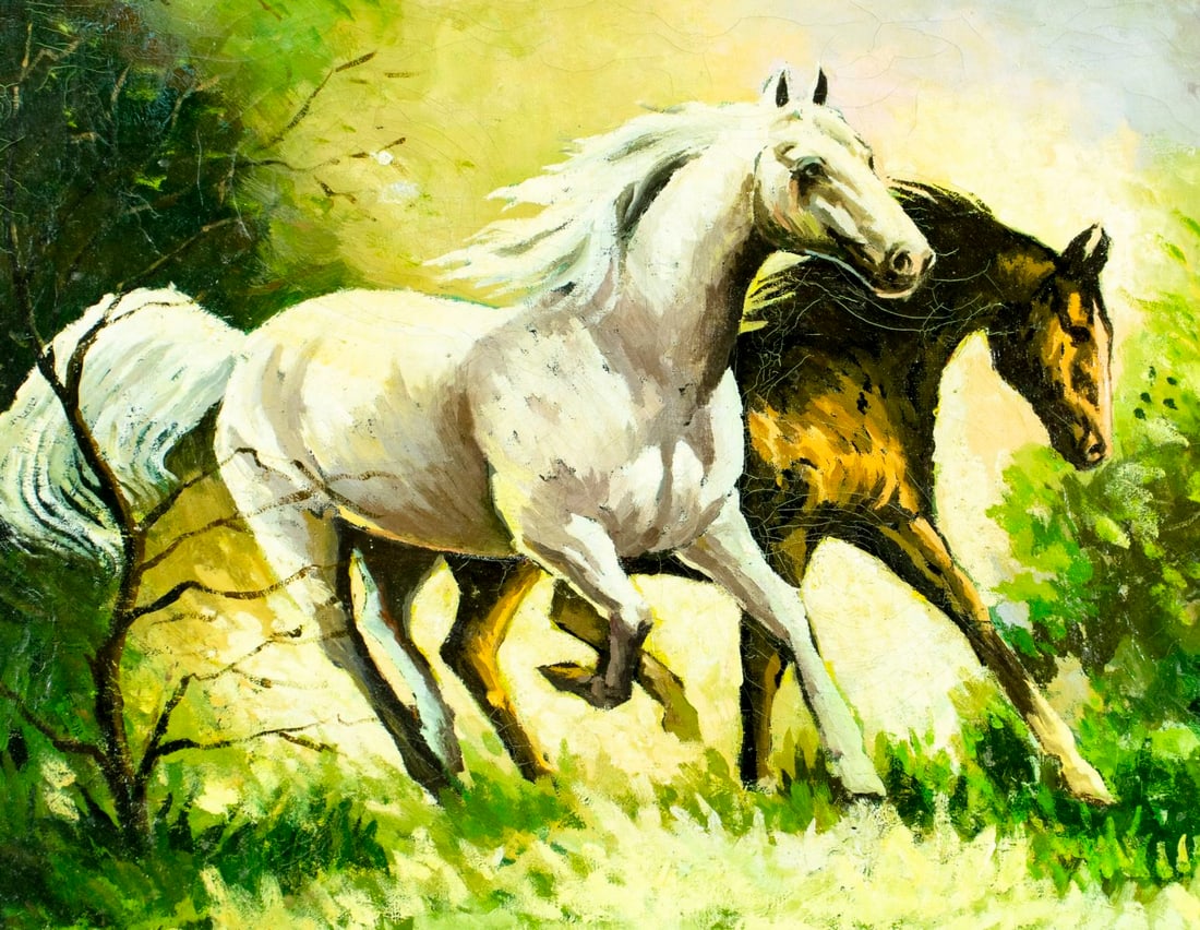 Vintage 20C American oil painting - 4