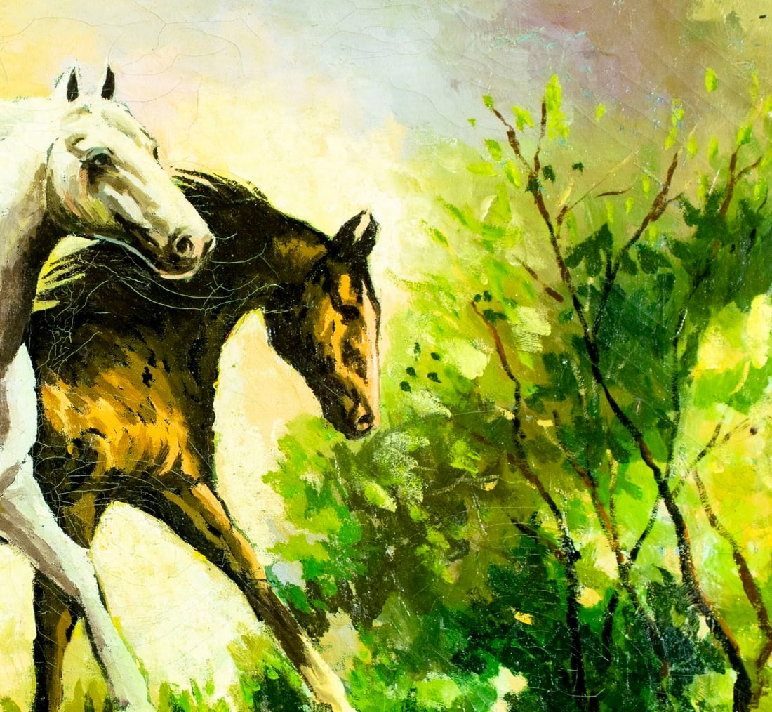 Vintage 20C American oil painting - 6