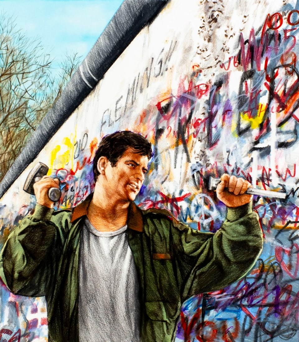 Paul Calle (CT,NY,1928-2010) colored pencil painting (1 of 13)