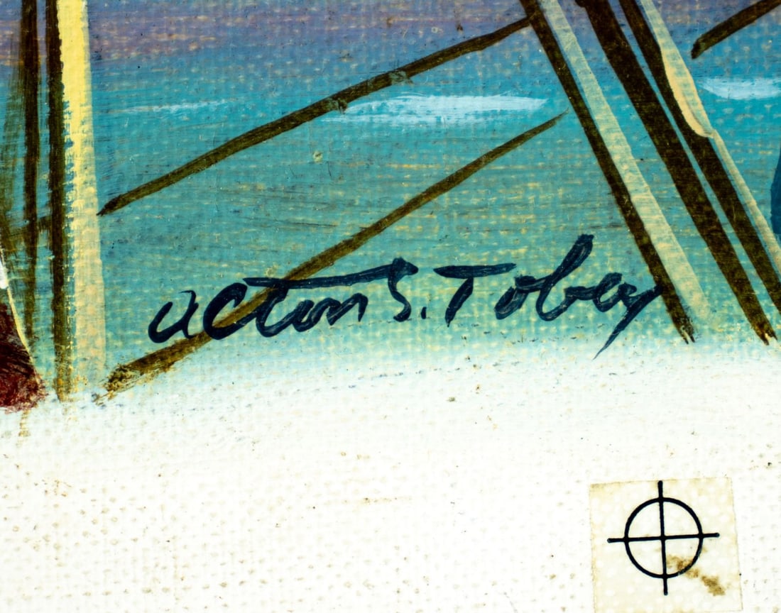 Alton Tobey (CT,1914-2005) oil painting - 4