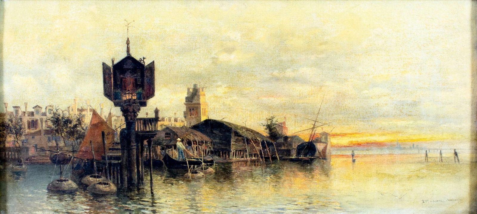 Egisto Massoni (Italy,1854-1929) oil painting antique (1 of 12)