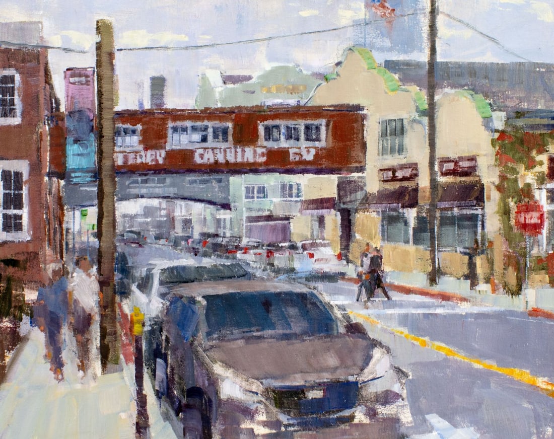 Vintage 20C California oil painting signed - 4