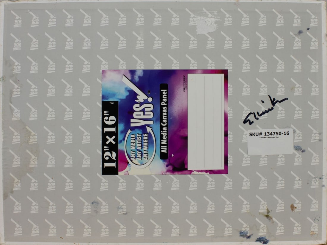 Vintage 20C California oil painting signed - 9