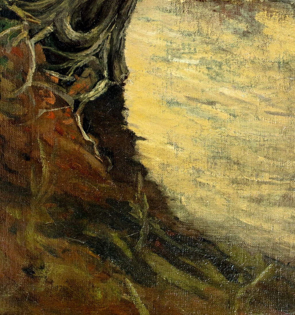 J Dunbar Wright (NY,CA,NJ,1862-1917) oil painting antique - 7