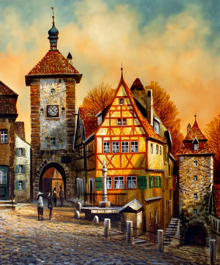 Peter Samberger (Austria,Germany,1929-?) oil painting (1 of 13)