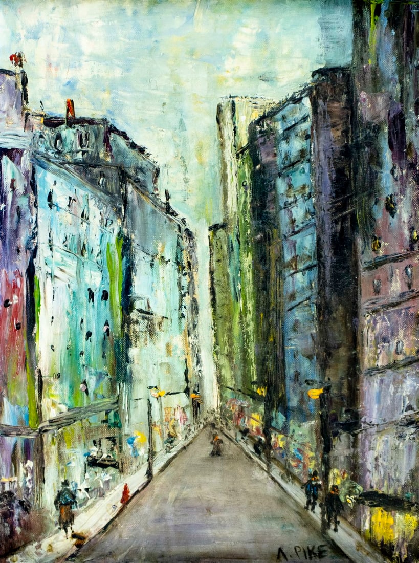 A Pike (US,mid 20C) oil painting (1 of 12)