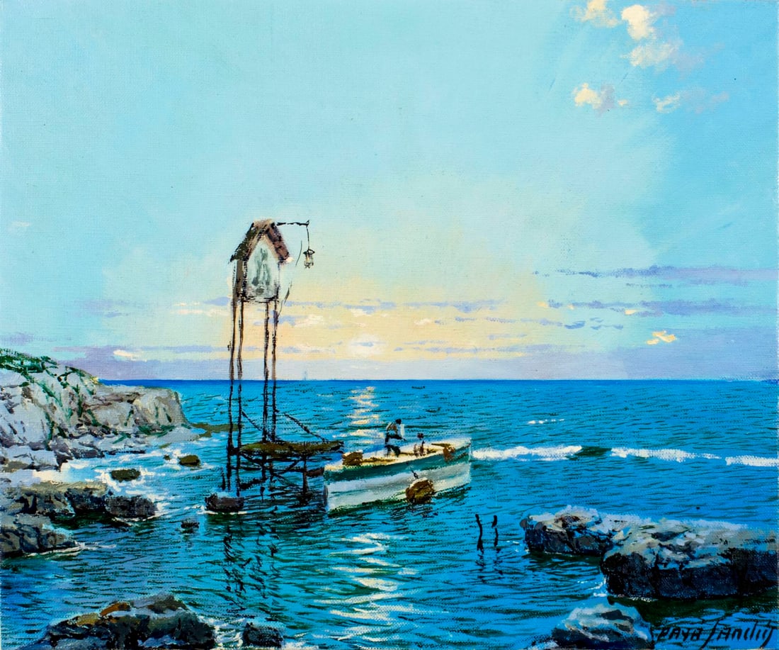 Jose Paya Sanchis (Spain,?-1984) oil painting: ARTIST: Jose Paya Sanchis (Spanish, ??? - 1984) NAME: Untitled MEDIUM: oil on canvas CONDITION: Very good. Restretched. No visible inpaint under UV light. SIGHT SIZE: 20 x 24 inches / 50