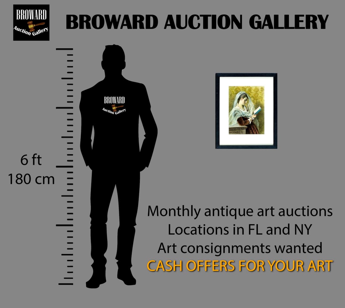 Girolamo Nattino (Italy,1842-1913) watercolor painting antique - 2