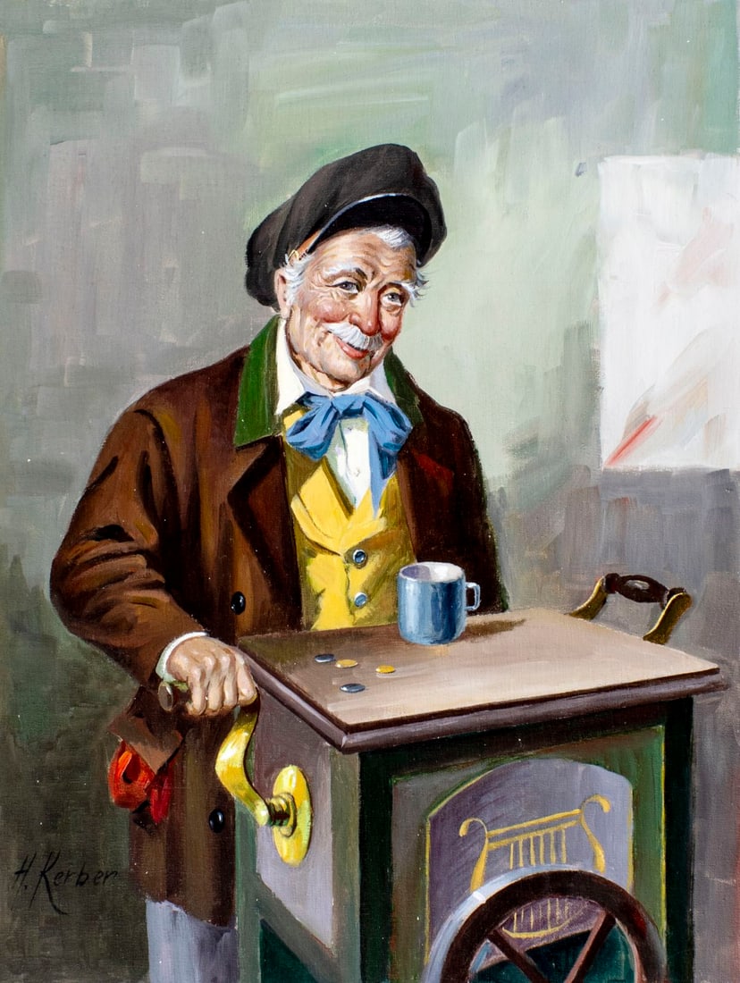 Hans Kerber (Austria,1920-?) oil painting (1 of 13)