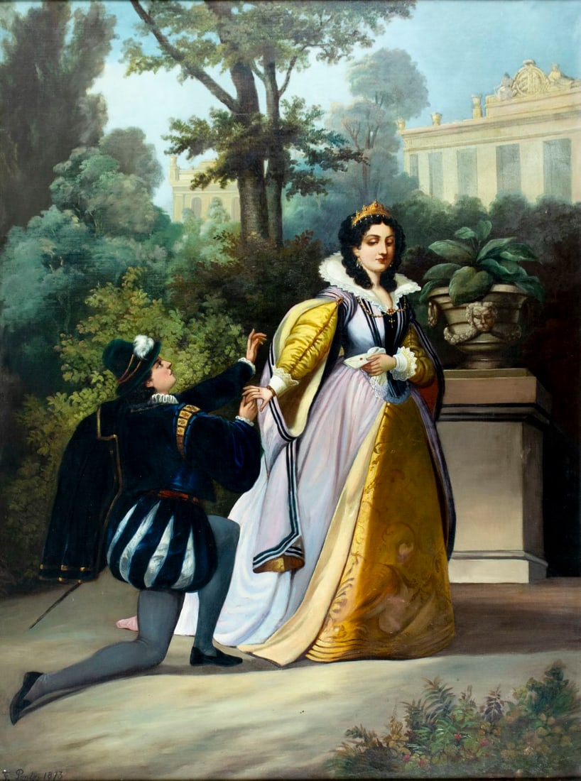 F Ponlz (Europe,19C) oil painting antique (1 of 12)