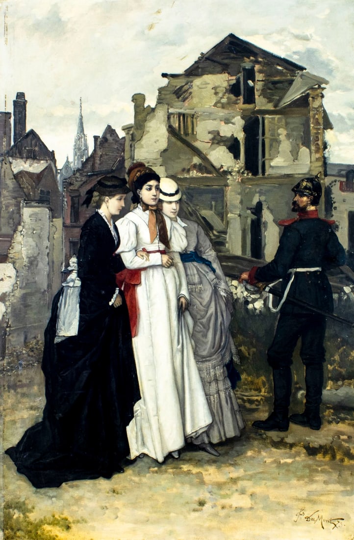 Francois Du Mont (Belgium,1850-1920) oil painting antique (1 of 12)