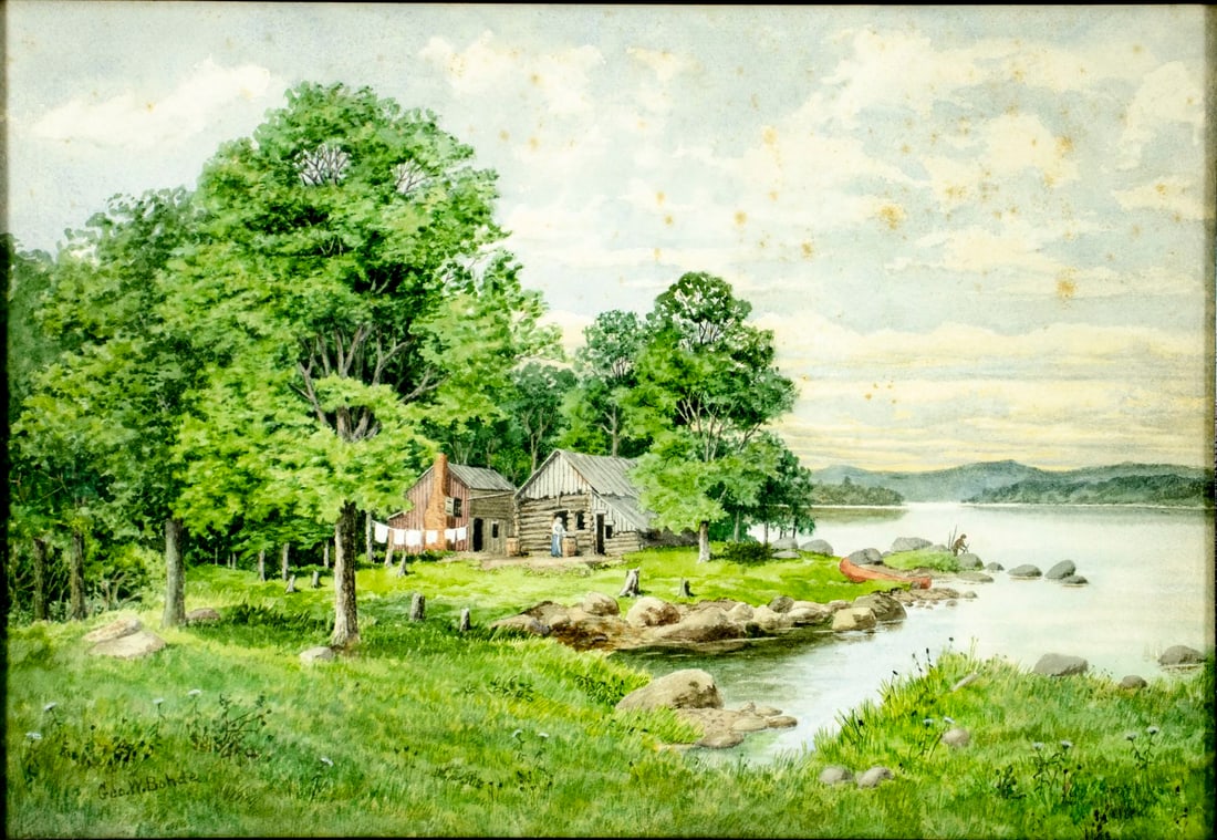 George Bohde (US,1857-1914) watercolor painting antique (1 of 12)