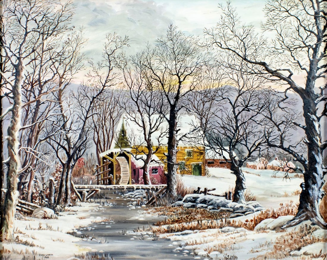 Edna Longo (PA,mid 20C) oil painting (1 of 14)