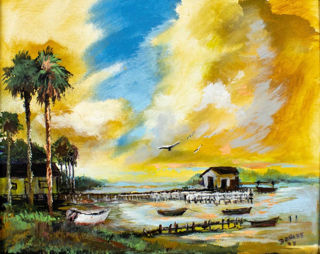 Jerry Devane (FL,20/21C) oil painting (1 of 12)