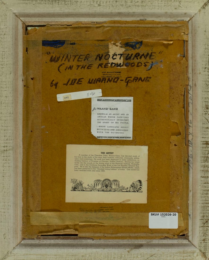 Joe Waano Gano (CA,1906-1982) oil painting - 9