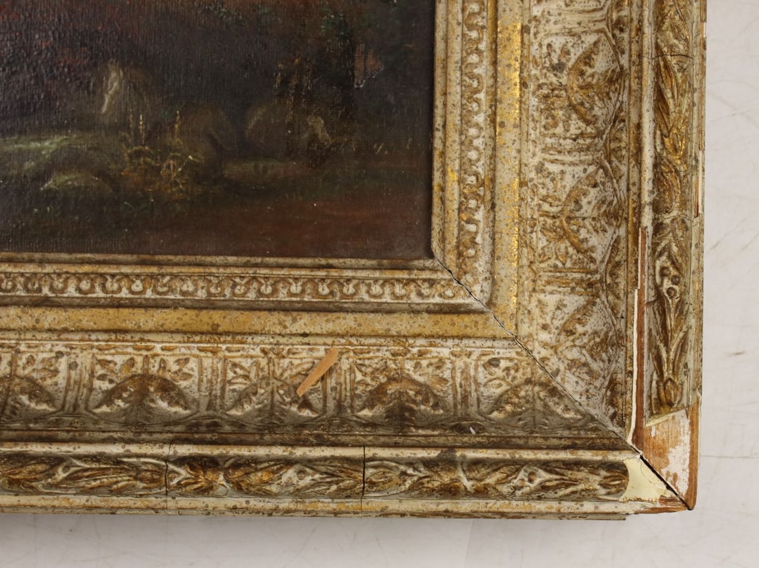 Henninges (US,19C) oil painting antique - 10