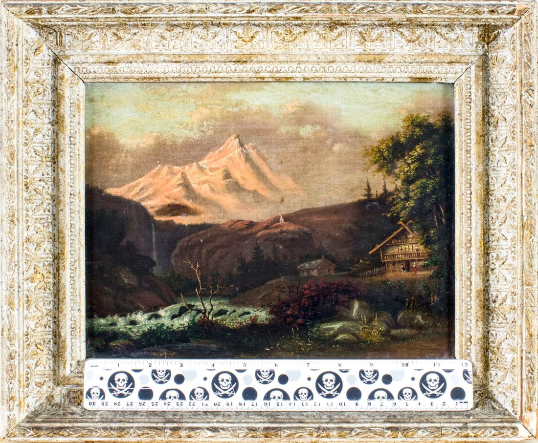 Henninges (US,19C) oil painting antique - 2